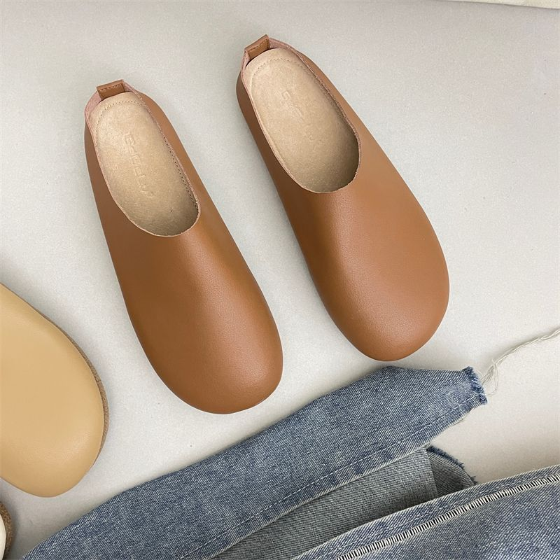 Baotou half slippers womens summer coat 2023 spring and autumn new heelless Mueller shoes super fire lazy flip flops womenshoe