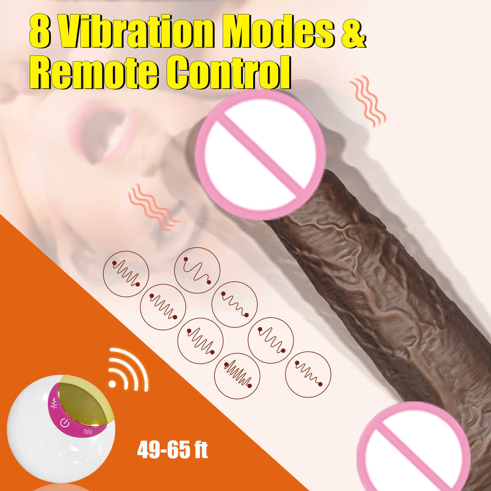 Massager Sohimi Realistic Dildo for Women 22 Cm Silicone Large Dildos G-spot Vibrators with Heating Function 360 Rotating Glane