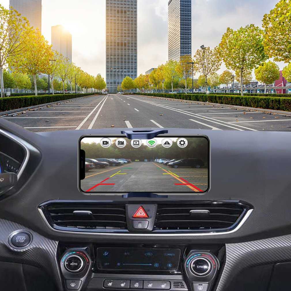 Ny bilens bakre kamera HD WiFi -bil baksida vy bakåt säkerhetskopieringskamera för iOS Android mobiltelefonmonitor system