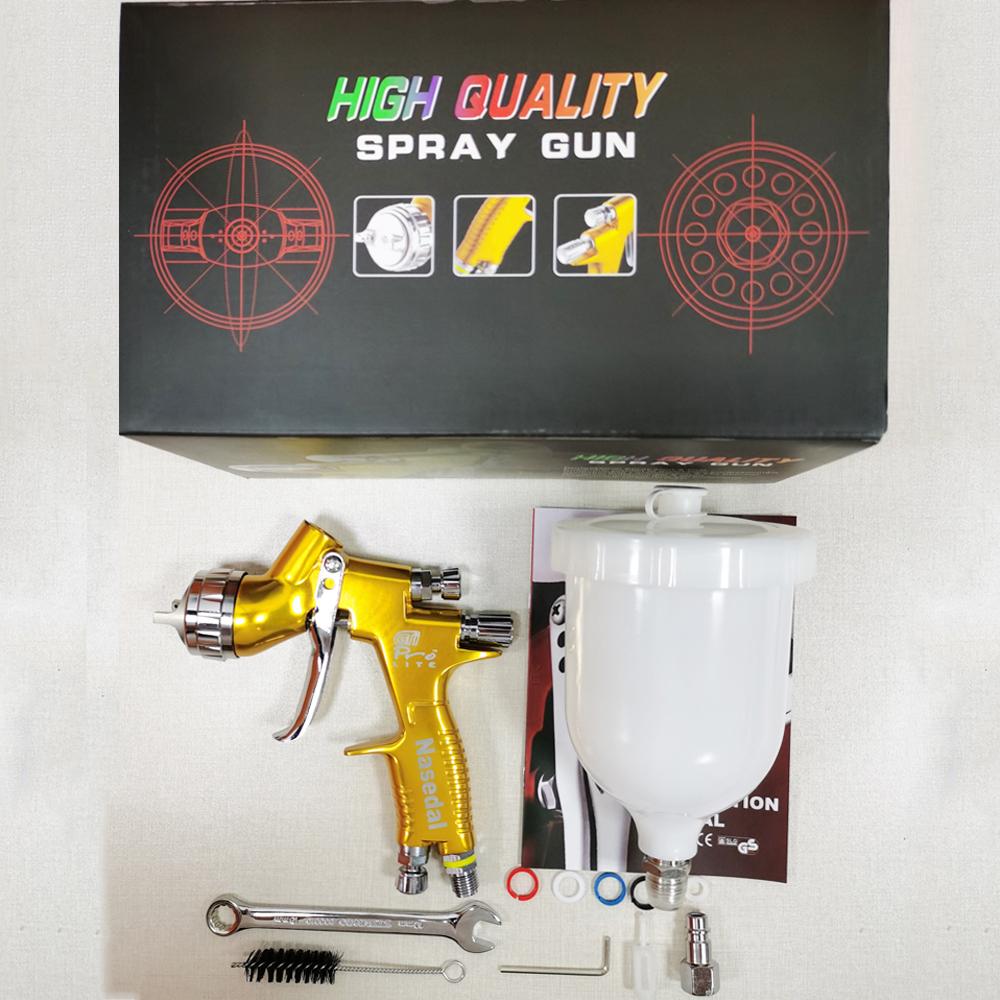 SprayPistolen GTI Pro Spray Gun High Quality Nasedal målning Gun 1.3mm Munstycket målarpistolvattenbaserad luftsprutpistol luftborste