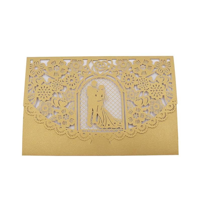 Hollow out paper carving wedding invitations European style wedding invitations Festival invitations Greeting cards