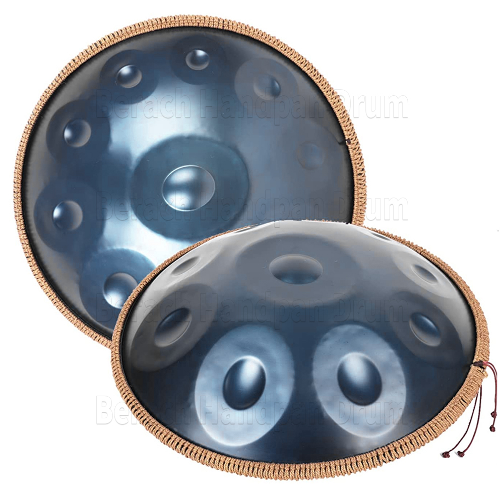 432HZ handpan tamburo 9 tono 18 pollici G minore blu scuro acciaio lingua tamburo yoga strumento di meditazione tambor regalo principianti