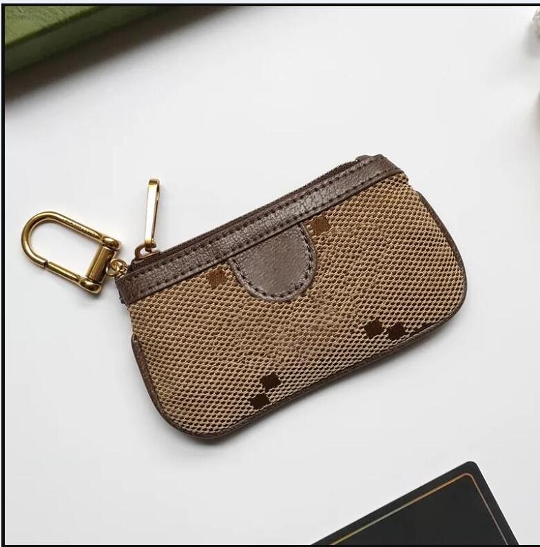10A Designer zipper wallet key Pouch coin card holder key purse Women mens Genuine Leather wallets passport holders key wallets wristlets keychain mini pocket