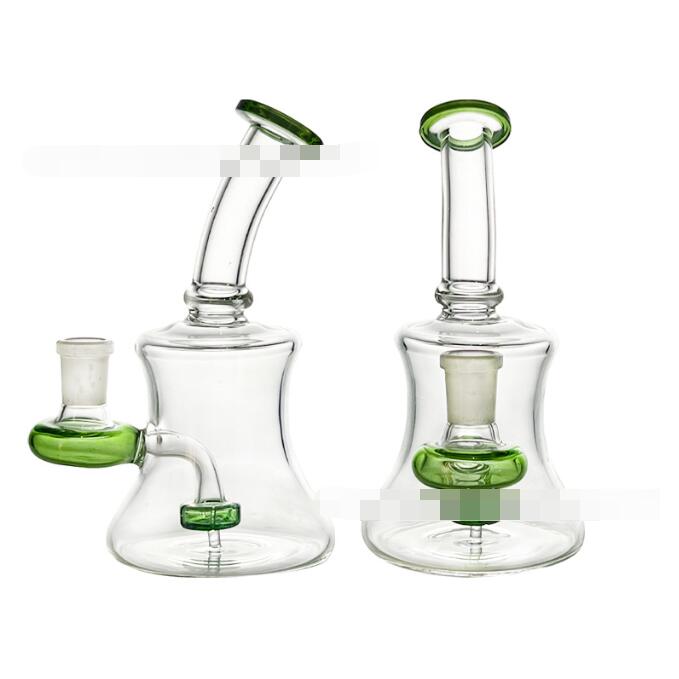 Neueste Glas Shisha Flasche Wasser Bong schwarz grün Farbe Hand Heady Pyrex Löffel Öl Nagel Adapter Rauchen Rohr Rigs