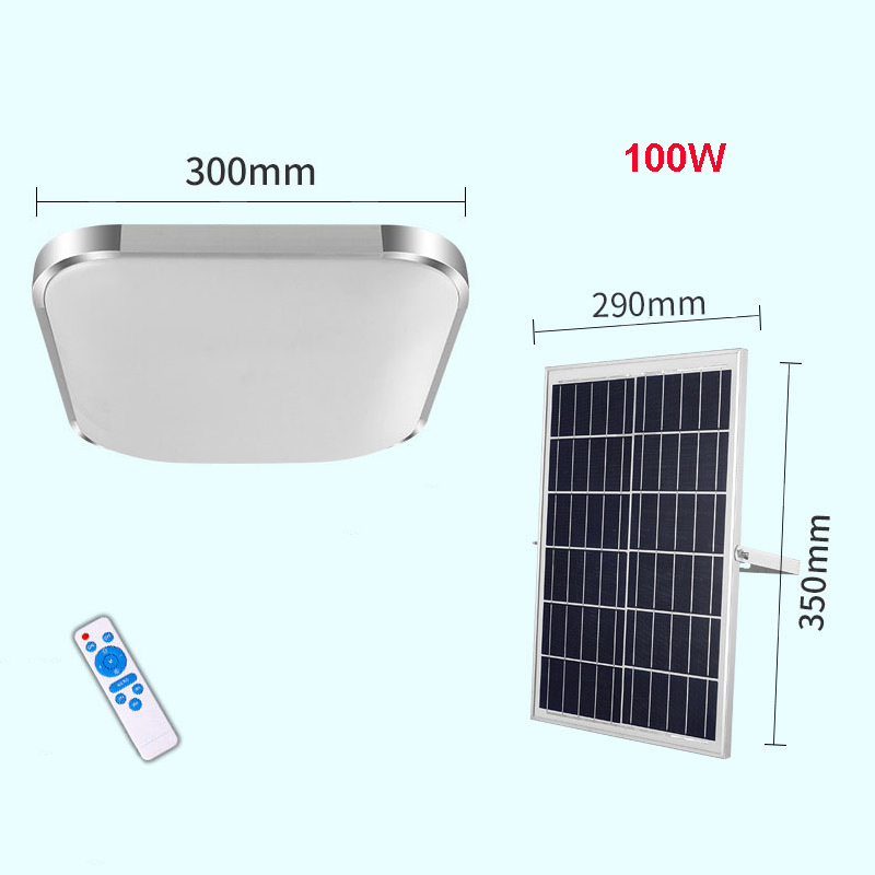 Solar Ceiling Lights Indoor Outdoor 100W 150W 200W Decoration Lighting for Garage Garden by sea to US door to door