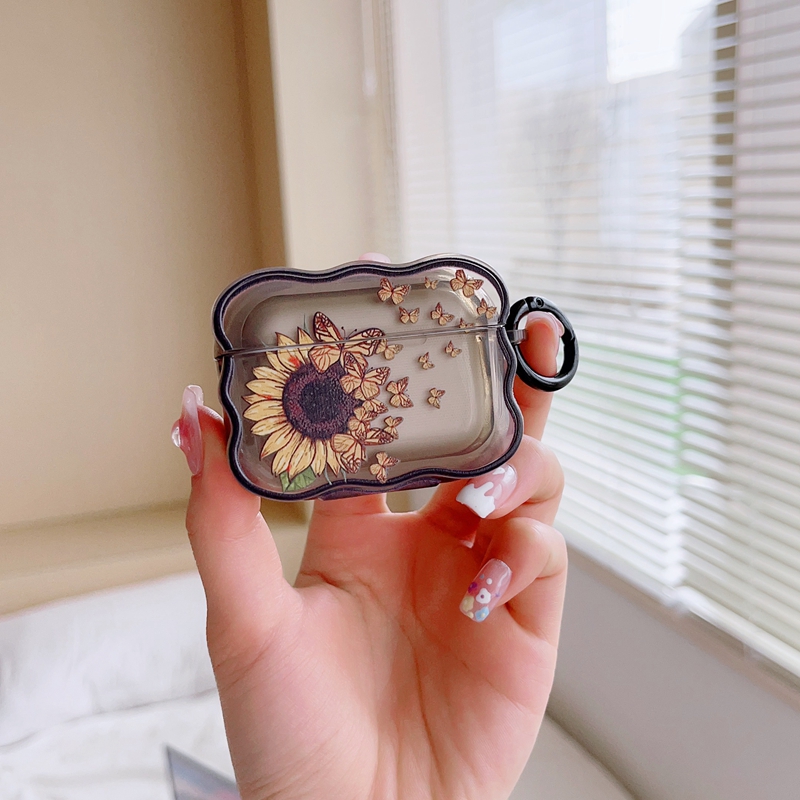 حالات Sunflower Butterfly Soft TPU لـ Airpods Pro 2 Air Pods 3 1 2 Fashion Air Pod Pod Pro2