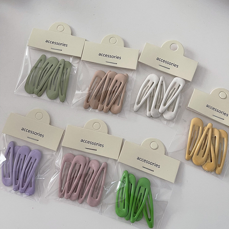 Macaron Colors Hair Clips Muti-färg Tillgänglig söt söt och enkel tjej