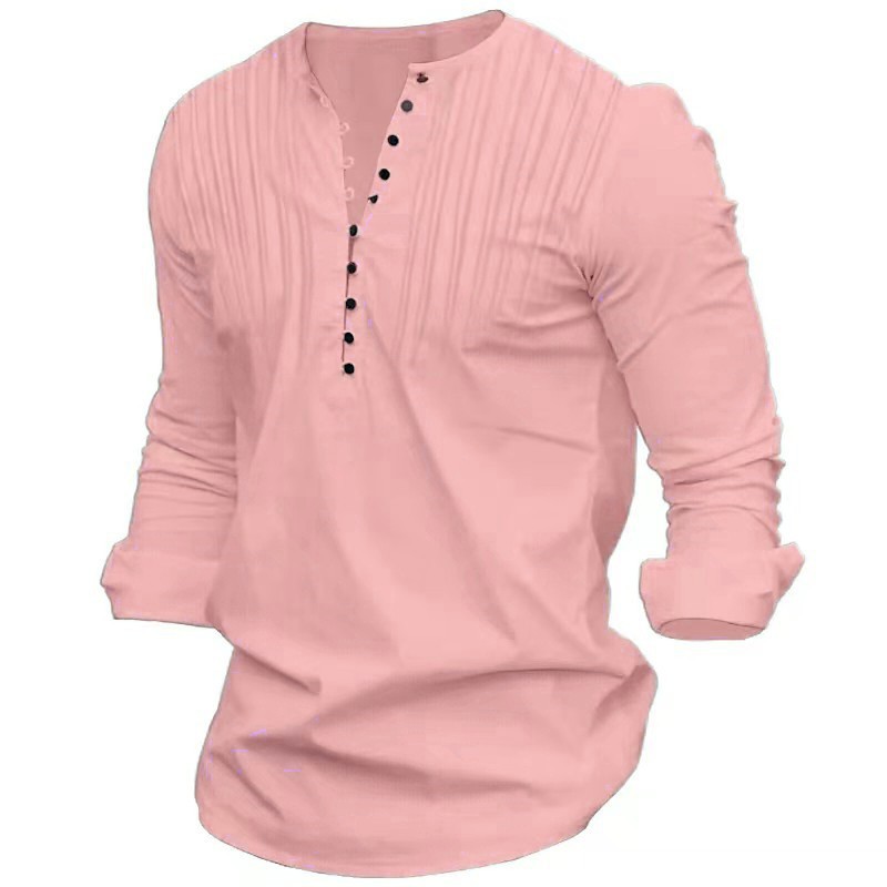 Camisa retrô casual masculina plus size 3XL, novo design, camisas masculinas casuais de manga comprida de linho de algodão para homens Chemise Homme