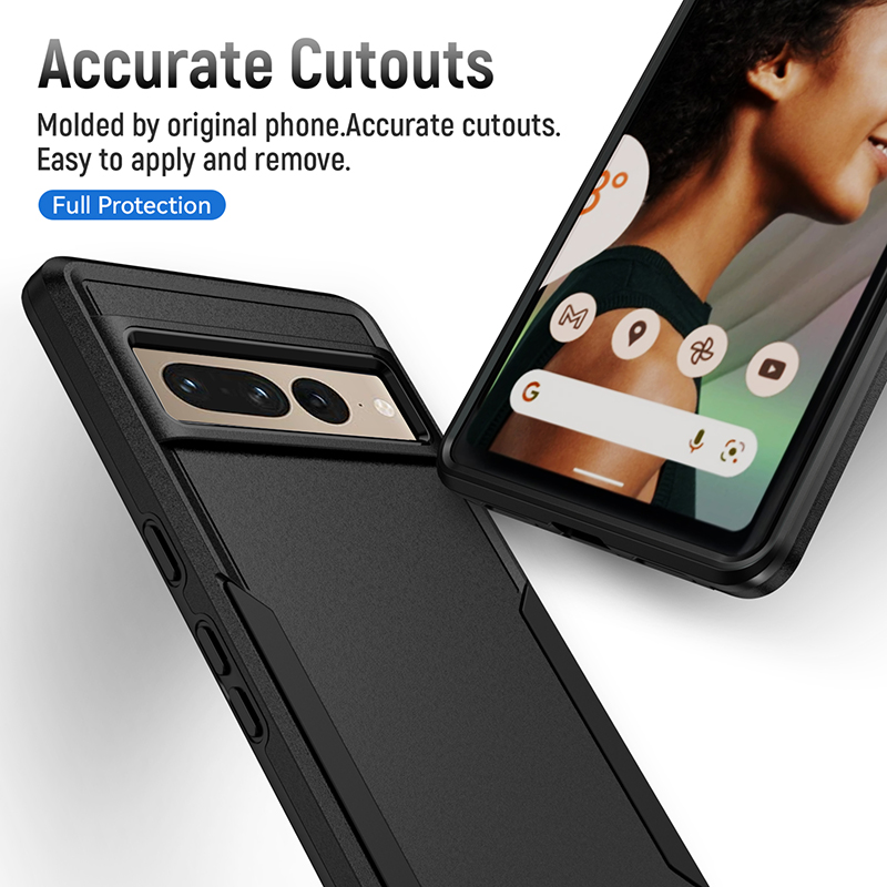 Design de capas de telefone para Pixel 6 6A 7 7A 8 Pro Heavy Duty 2 em 1 à prova de choque com duas cores capa de celular capa traseira