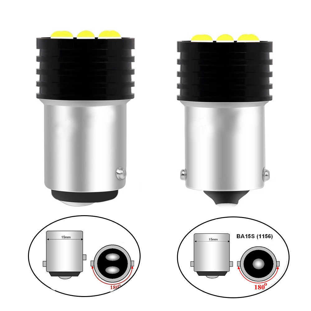 Nouveau 2 pièces 12V 1156 P21W BA15S P21/5W 1157 BAY15D LED ampoule feu stop de voiture sauvegarde automatique lampe de recul clignotant