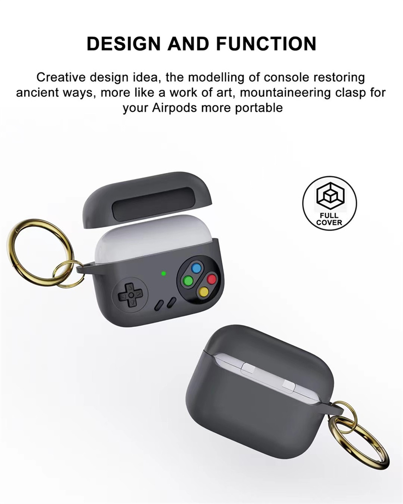 Новое для Apple AirPods 3 Game Game Console Console Luxury Design Match Match с сумкой для наушников для ключей для корпуса AirPods Pro 2 с кольцом