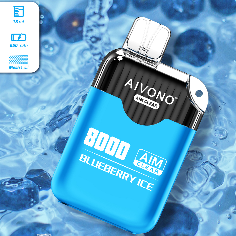 Original AIVONO AIM CLEAR 8000 Puffs Disposable Vape E Cigarette With 18ml Pod 650mAh Rechargeable Battery Mesh Coil Puff Flex 2800 Vaporizer Pen