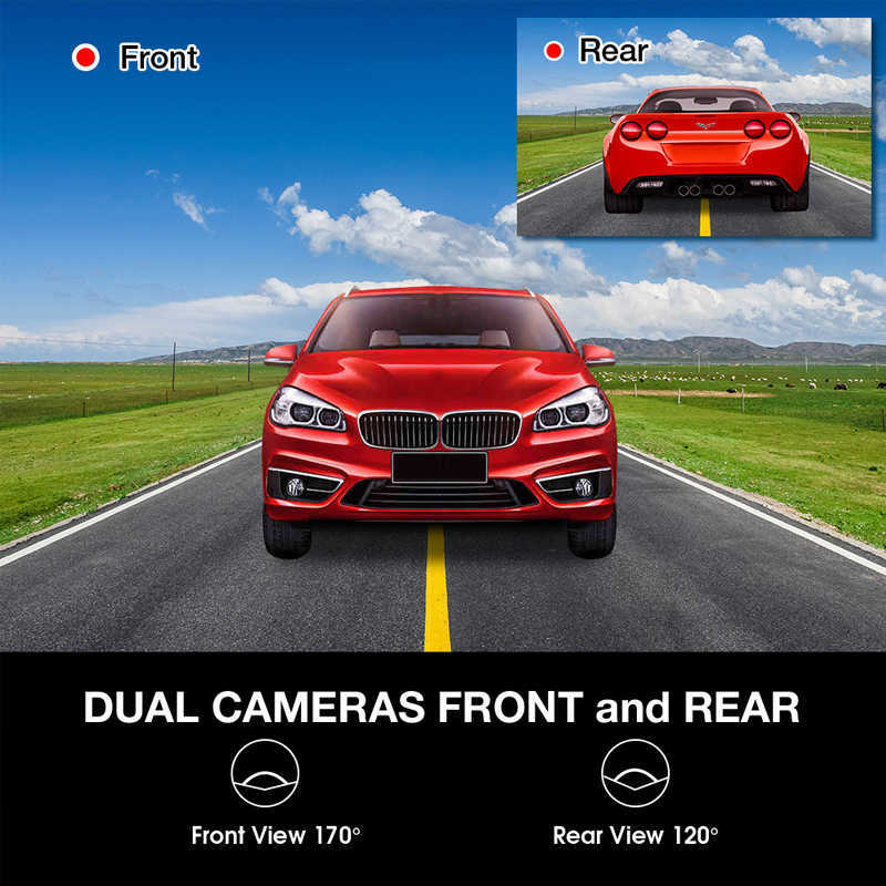 Neue Dash Cam 1080p Auto Dvr Dual Objektiv Dash Cam Vorne Und Hinten 4,0 Zoll Touch Screen Dash Cam auto Black Box Fahren Aufzeichnung