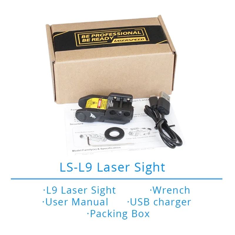 USB Oplaadbare Drop Shipping Subcompact Green Dot Laser Sight Pistool Voor Glock Springfield Laser Sight