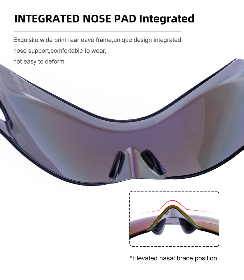 Europa och USA Y2K Millennium Sports Windproof Dazzling Solglasögon Mäns framtida teknik Vind i ett stycke Solglasögon Kvinnor gränsöverskridande grossist