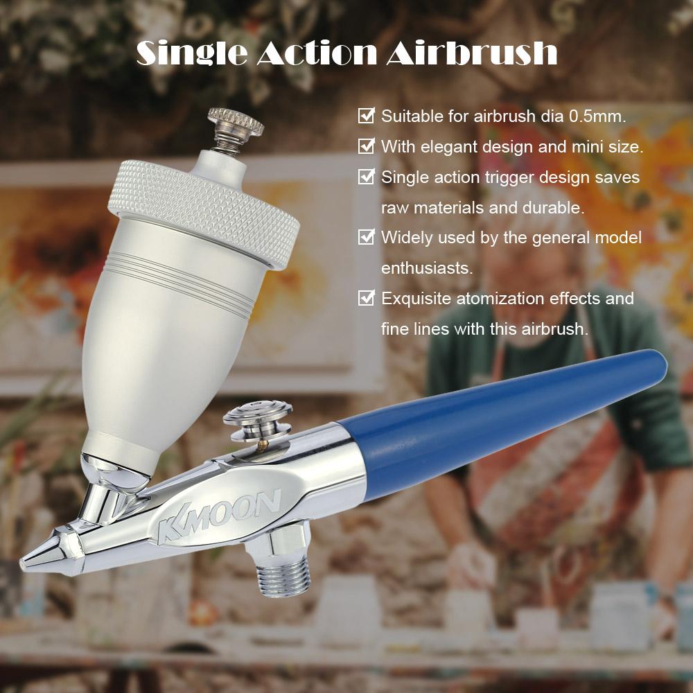 Borstels mini Airbrush-compressorkit Sifontoevoer Enkelwerkende AirBrush Verfspuitpistool zandstraler voor lichaamsmake-up Tattoo auto manicure