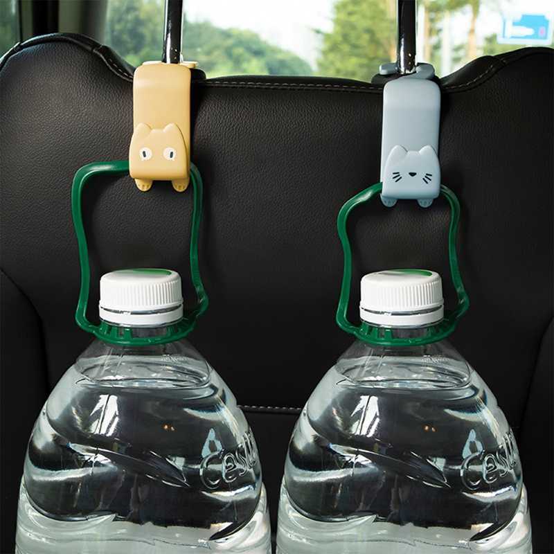 New Creative Cartoon Car Seat Hanger Hook Car Accessories Holder Hook Mask Holder Space-saving Car Organizer Stand Bag Holder