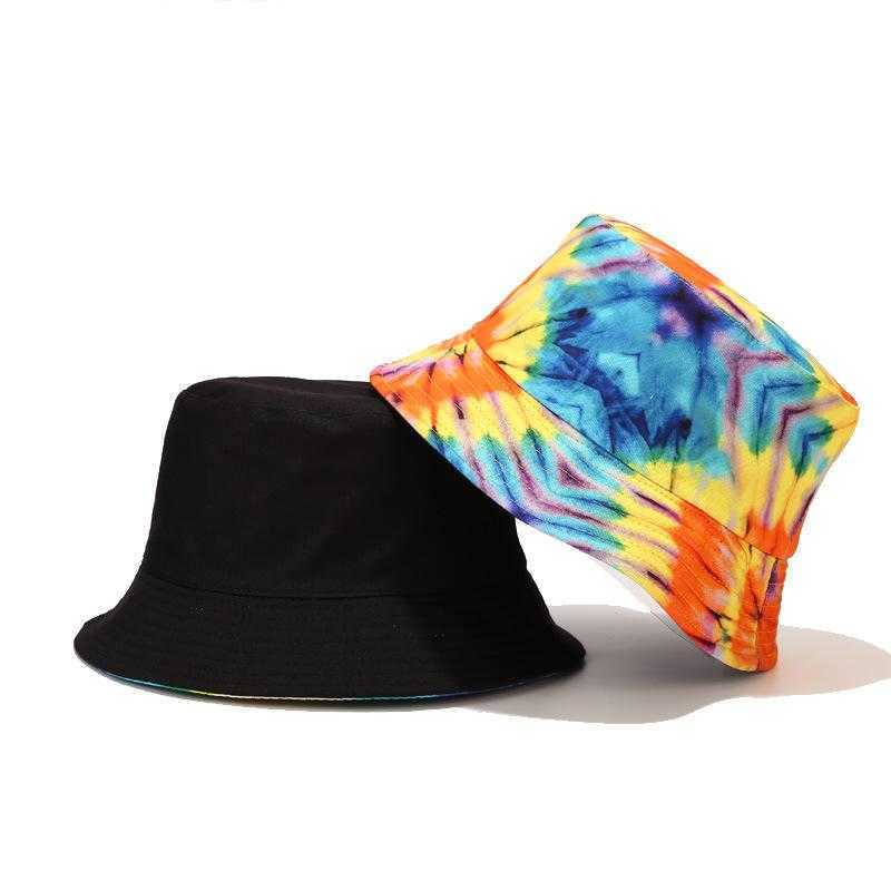 Chapeaux à large bord LDSLYJR Graffiti Printing Seau Pêcheur Voyage en plein air Chapeau de soleil pour hommes et femmes 140 G230603