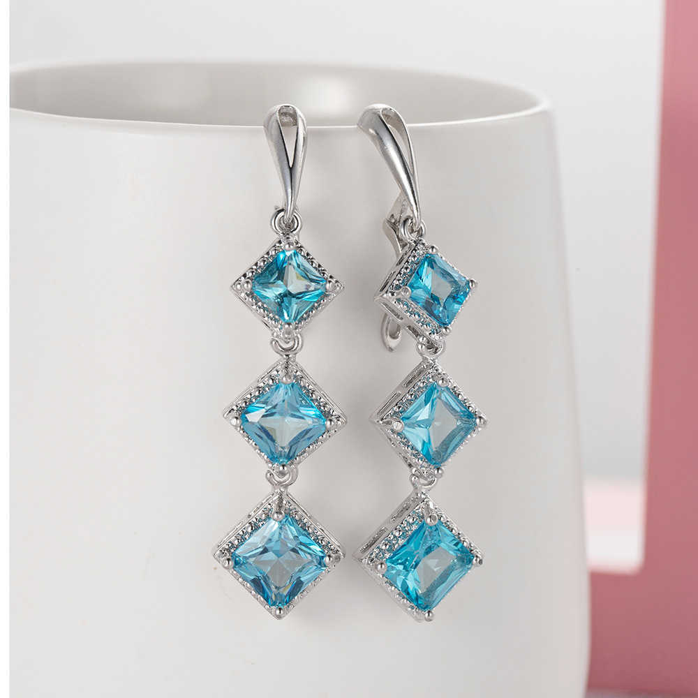 Charm Fashion Tassel Earrings Stamp Plata Square Cut Earrings for Women Jewelry R230605