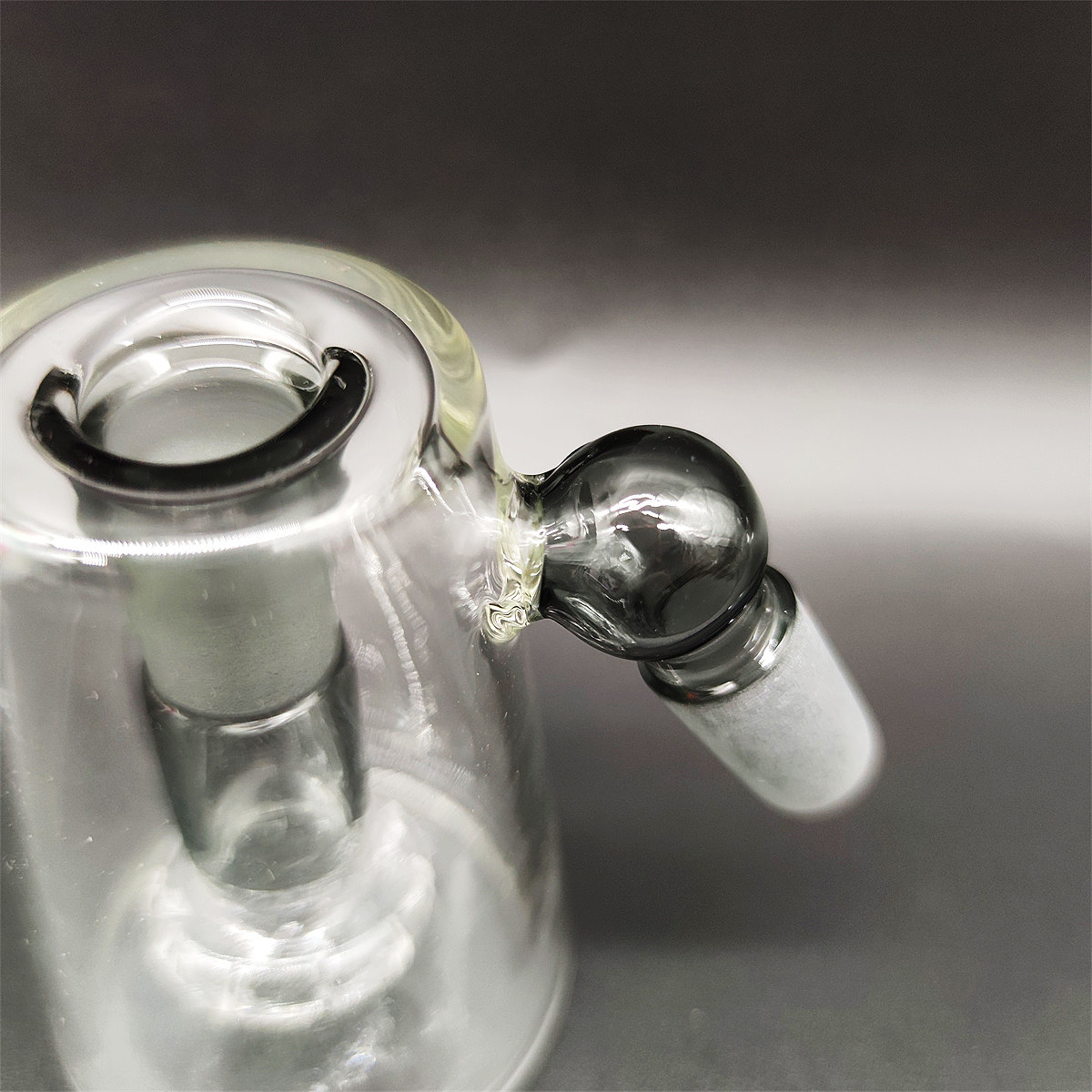 45 graders blå flugskål aska catcher för glas bong rök rör huvudbit 14 mm bubbler tornado dab rigg rök tillbehör