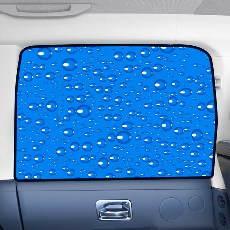 New Blue Water Drop Pattern Car Window Visor Front and Rear Side Window Sun Visor Magnetic Uv Protection Umbrella Car Window Shade