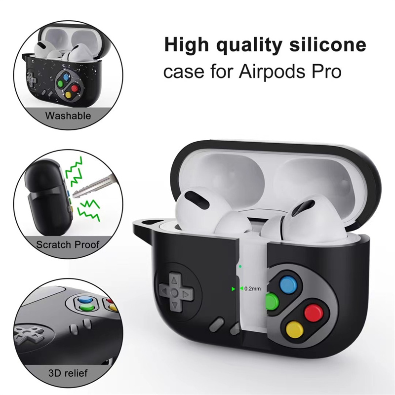 Новое для Apple AirPods 3 Game Game Console Console Luxury Design Match Match с сумкой для наушников для ключей для корпуса AirPods Pro 2 с кольцом