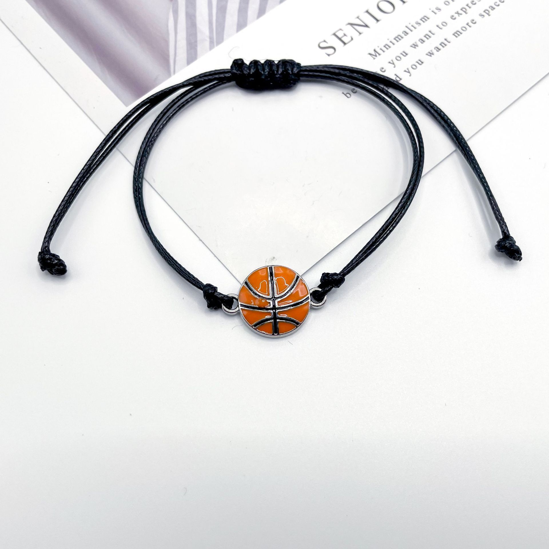 Bulk Price Way Thread Hand-woven Ball Charm Bracelet Baseball Football Basketball Team Fan Hand Rope Bracelets Jewelry Gift