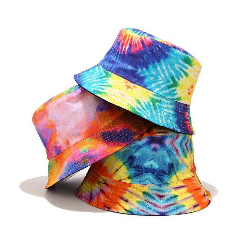 Chapeaux à large bord LDSLYJR Graffiti Printing Seau Pêcheur Voyage en plein air Chapeau de soleil pour hommes et femmes 140 G230603