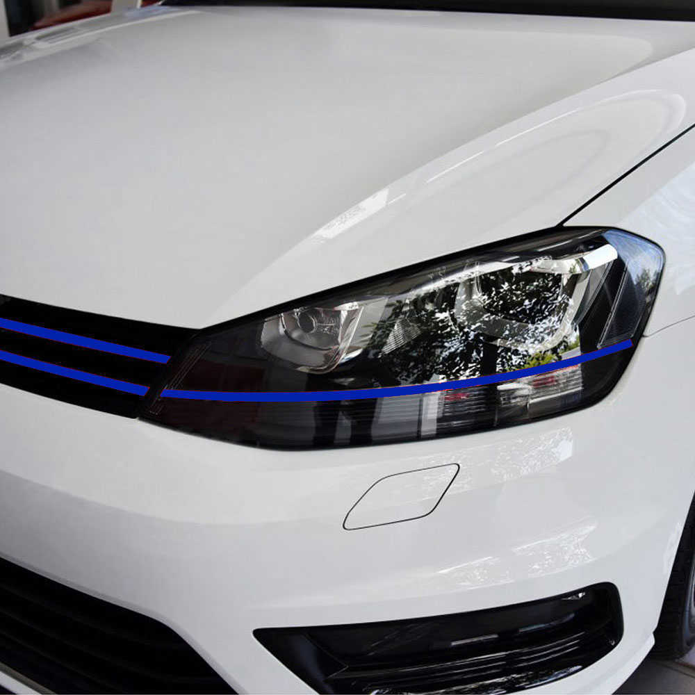 New Reflective Car Strips Sticker Front Hood Grill Decals Waterproof Automobile Decoration Stickers for VW Golf 6 7 Tiguan