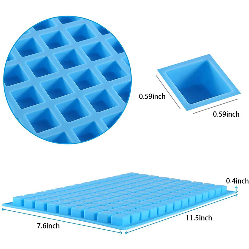 126 تجويف مربع السيليكون قالب صغير حلوى الشوكولاتة صمغ الجليد مكعبات الهلام