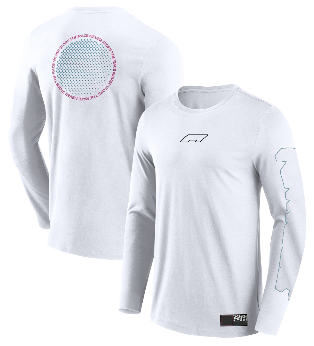 2023 Formel 1 Street Långärmad grafisk t-shirt F1-logotyp Racing Men's T-shirt utomhus Rausion Sportvarumärke Jersey T-shirt Tops