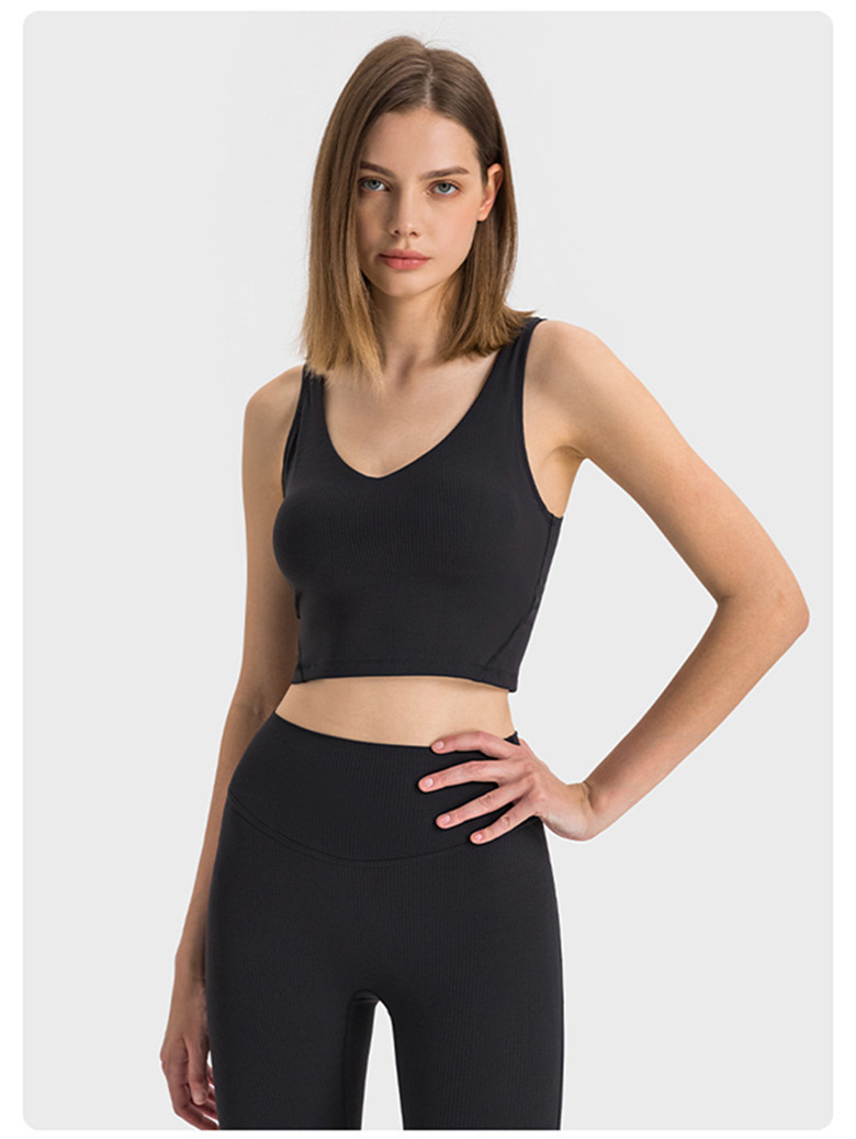 Ll kvinnor yoga i-back bh crop top bodycon tank för sport bras flicka hög elasticitet sport tank racerback väst som kör gym dt376