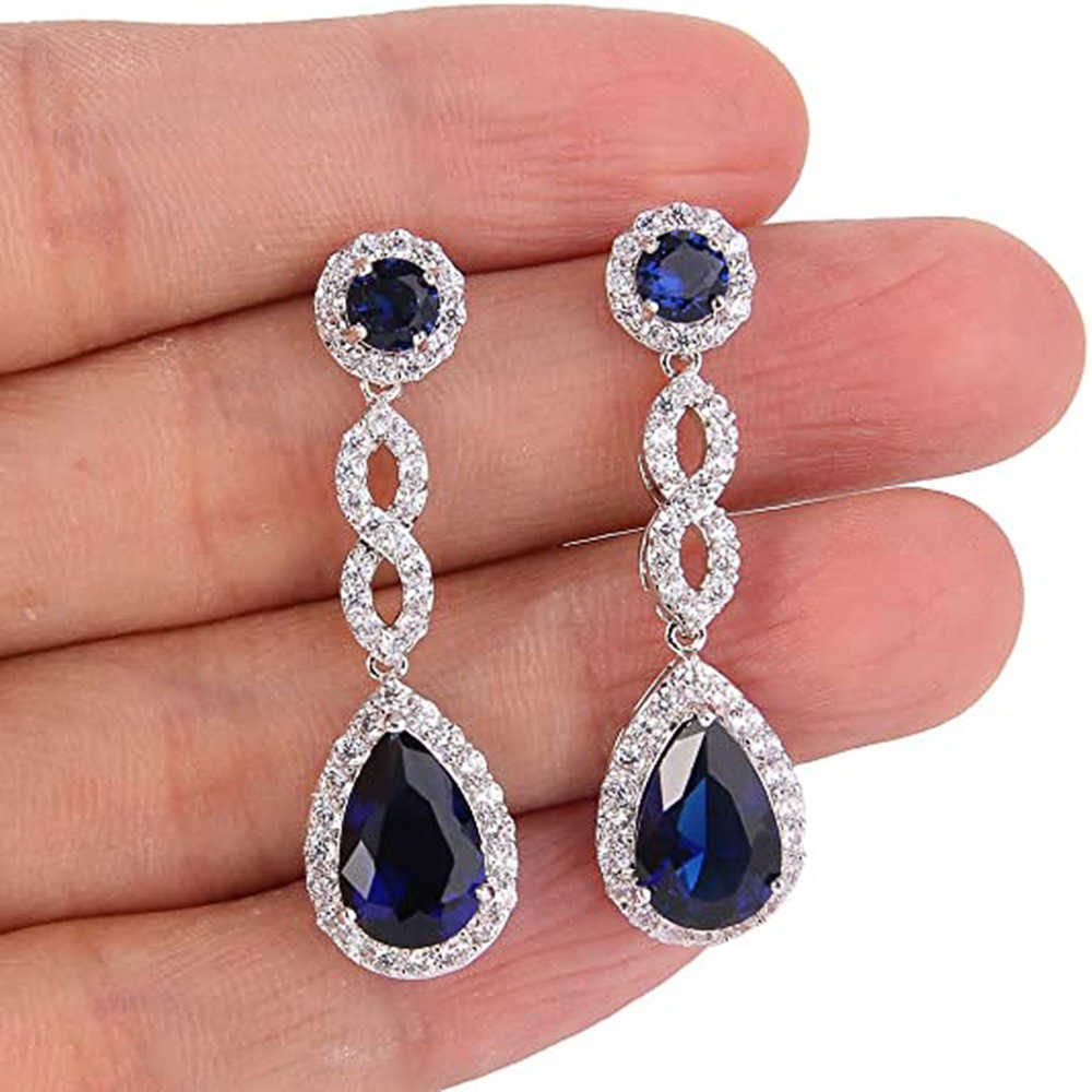 Charme Argent Sterling Bleu Papillon Boucles D'oreilles Strass Fleur Femelle Femmes Partie Argent Aiguille Bijoux Filles Meilleur Cadeau R230605