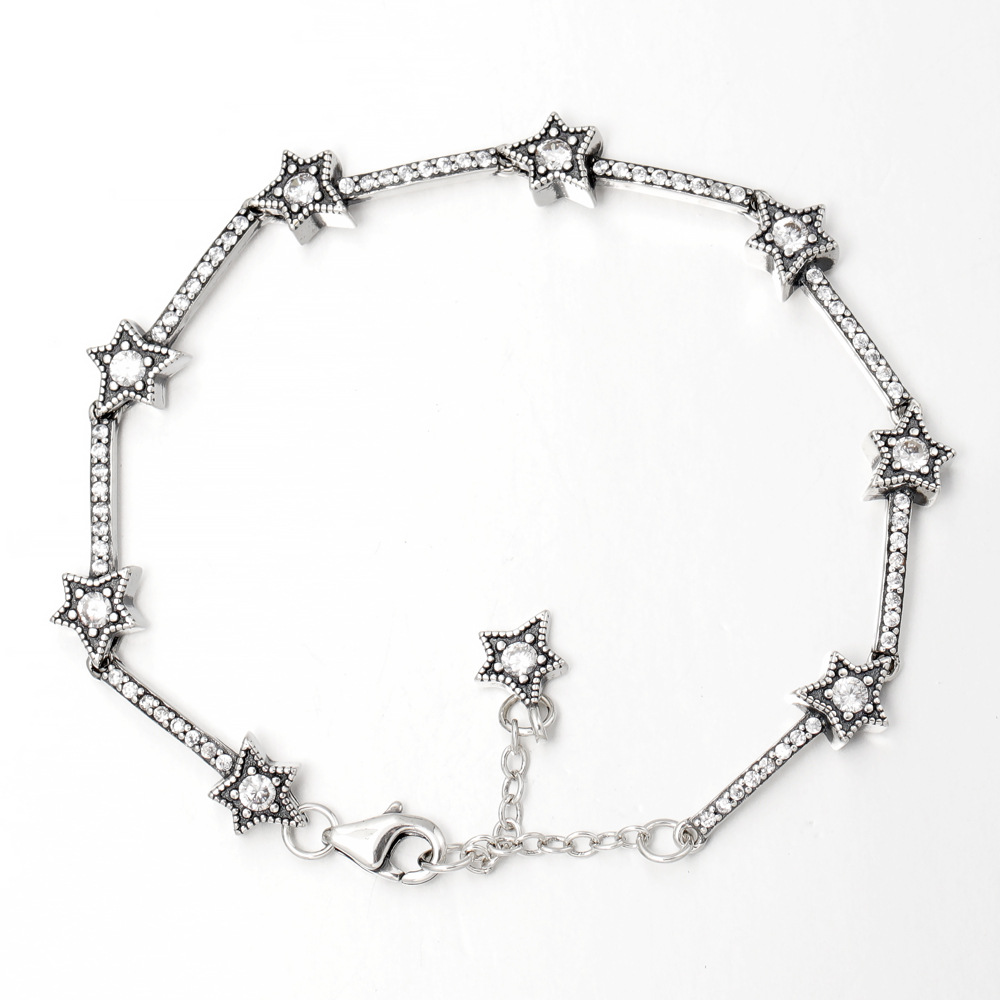 Pentagramme Bracelet Femme New Sky Star 925 Sterling Silver Femme Bracelet Filles Mode PDL Etoile Du Ciel Vacances Fête Cadeau Bracelet Bijoux