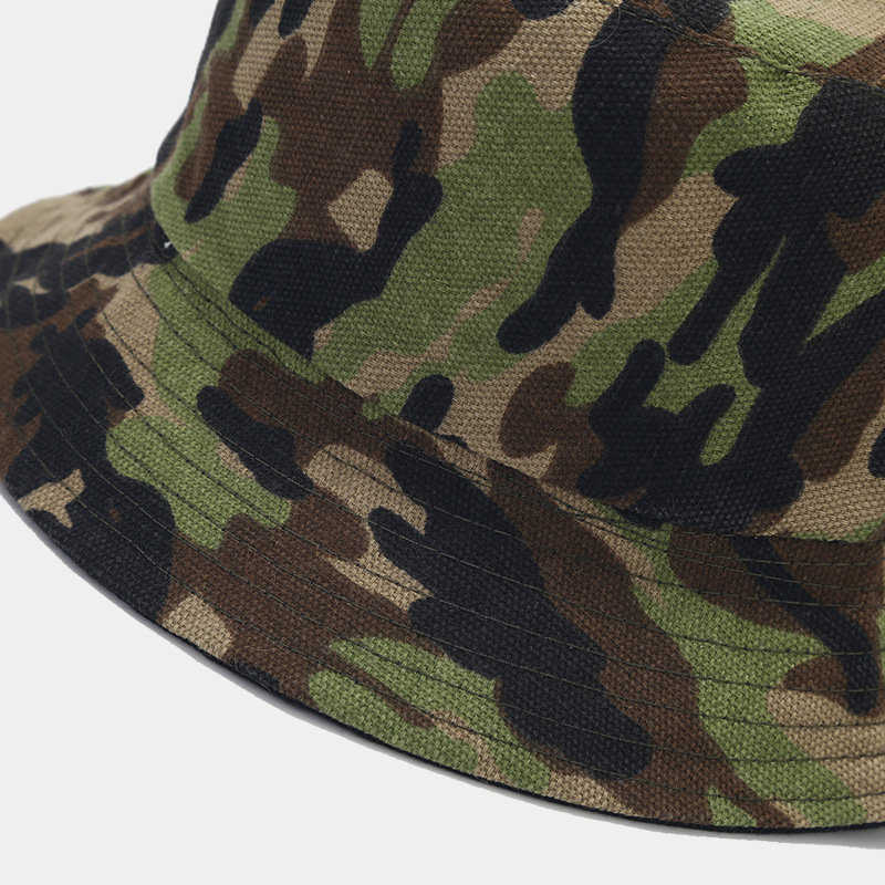 Wide Brim Hats 2023 Spring Cotton Camo Print Bucket Fisherman Outdoor Travel Sun Hat for Men and Women 133 G230603