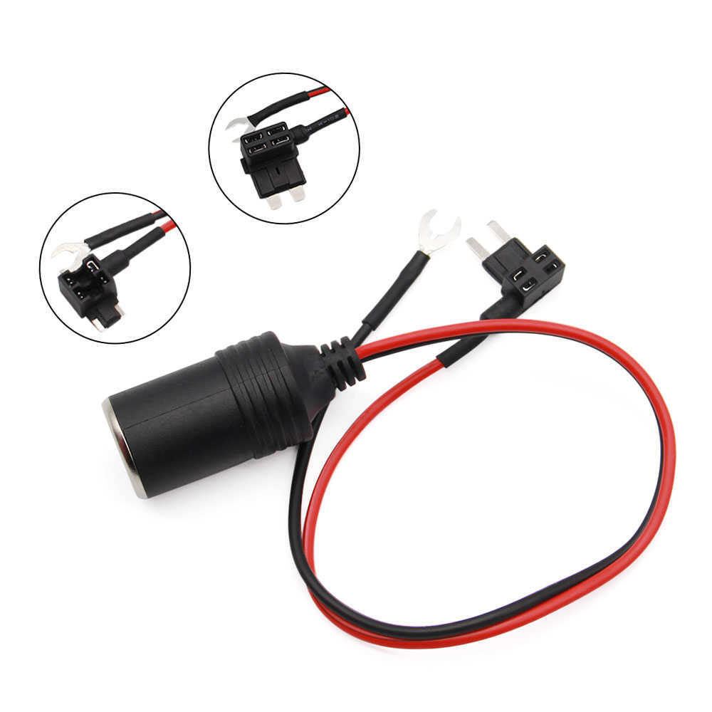 New 12V Car Cigarette Lighter Seat Power Connection Outdoors Fuse for Storage Battery Adapter Plug Socket Cigarette Lighter Socket