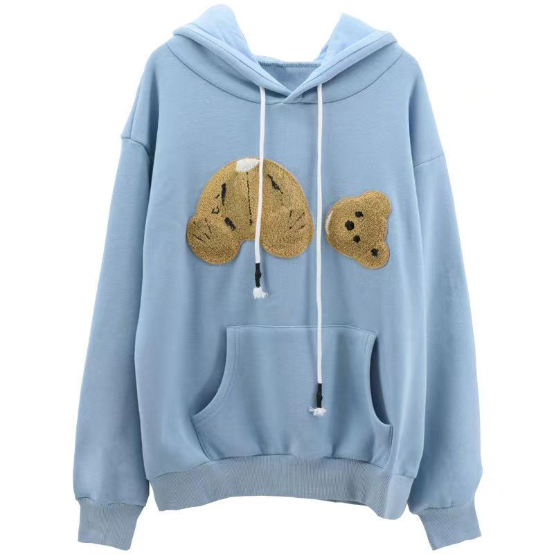 Fashion Hoodie Women Designer Hoodies Fashion Bear Mönsterletter Tryck Pure Cotton Multicolor Mens tröja Löst mångsidigt Casual Par Top Men Clothing