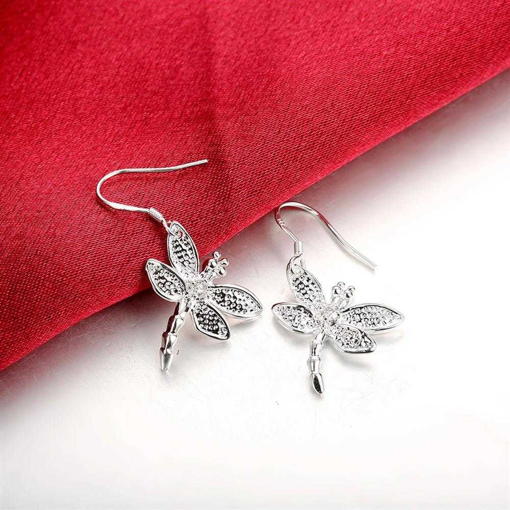 Charm Noble Fashion Jewelry Sterling Silver Crystal Dragonfly Earrings For Woman Best Friend Gift Party Wedding R230605