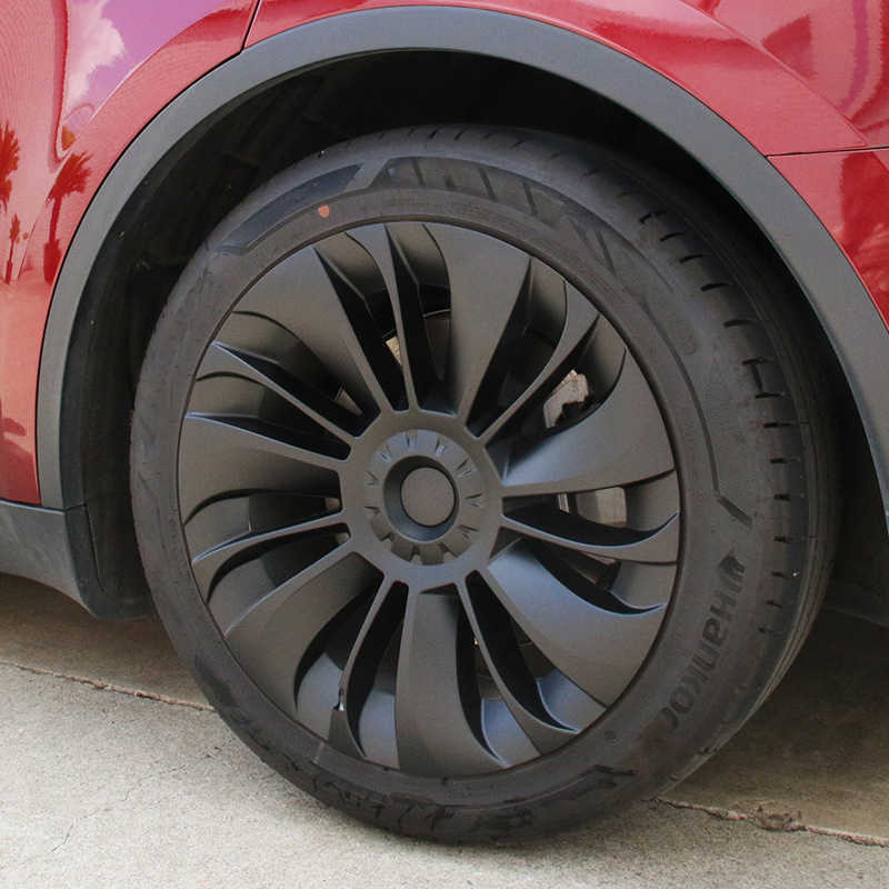 Nouveau 4 pièces pour Tesla modèle Y 19 pouces capuchon de moyeu Original voiture remplacement capuchon de roue Automobile enjoliveur couverture complète accessoires 2021 2022