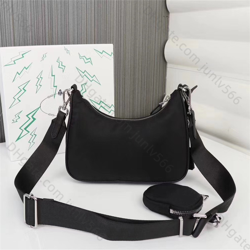 Bolso de diseñador de lujo Bolsos para mujer Mini bolso Bolso bandolera de nylon Bolso de hombro Totes de nylon Moda 3-en-1 Cadena hombro Bolso de nylon Bolso vintage Bolso bandolera monedero