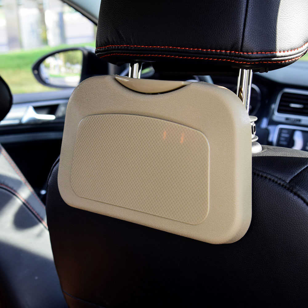 Ny fällbar universell bilfäste för matbricka dryck Holder Auto bakre sätesbord TRAY Telefonhållare bil förvaringslåda