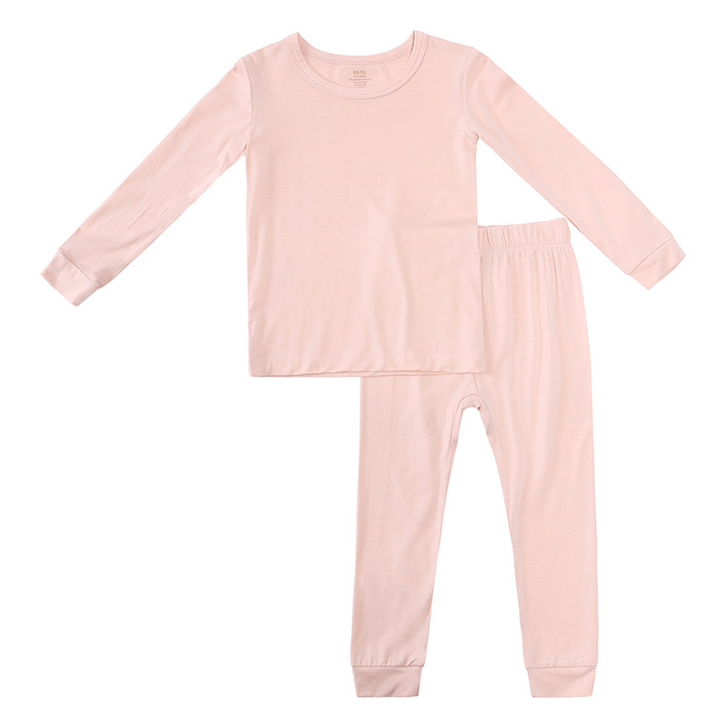 Pyjamas Fibre De Bambou Enfant Pyjama Ensemble Respirant Enfant Bébé Garçon Fille Vêtements À Manches Longues Bébé Vêtements Ensemble Vêtements De Nuit pour Enfants Filles 80-110cm