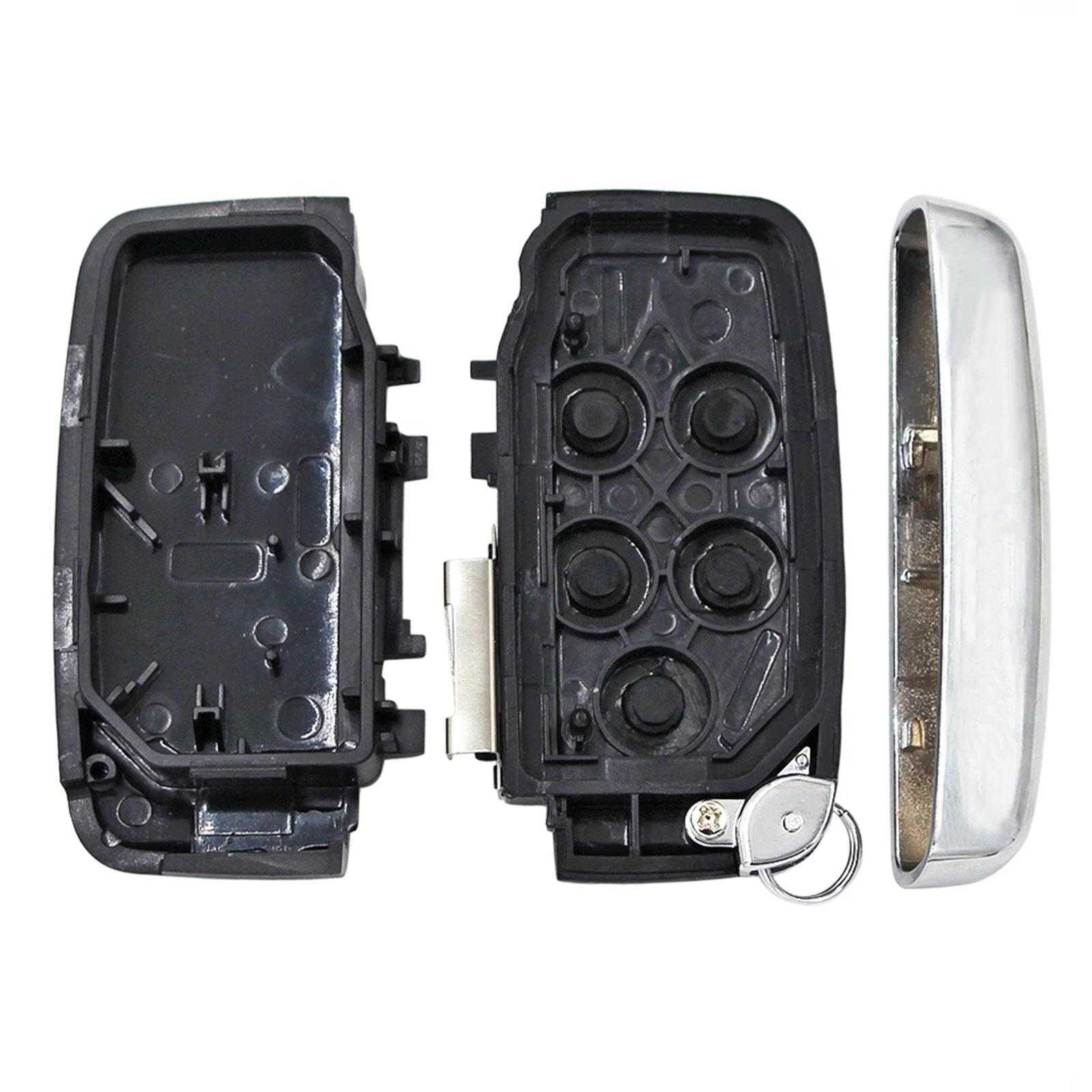 2024 5 -knappen Remote Car Key Shell Case Housing Cover med ord för Land Rover LR4 för Range Rover Sport Evoque för Jaguar XJ