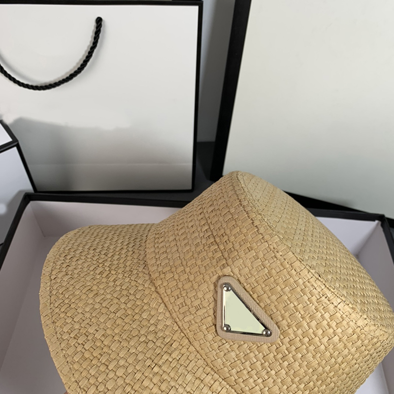Sombrero de cubo de moda para mujeres para hombres Mujeres Sunhat Diseñador de verano Sombreros de paja Marca al aire libre P Sun Visor Béisbol Gani Beanie Casquette 2306063BF