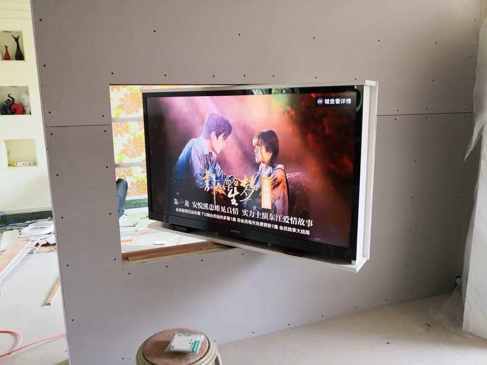 TV LCD 360 graus com moldura rotativa divisória de parede com moldura giratória para pendurar TV giratória para tv de 30-90 polegadas