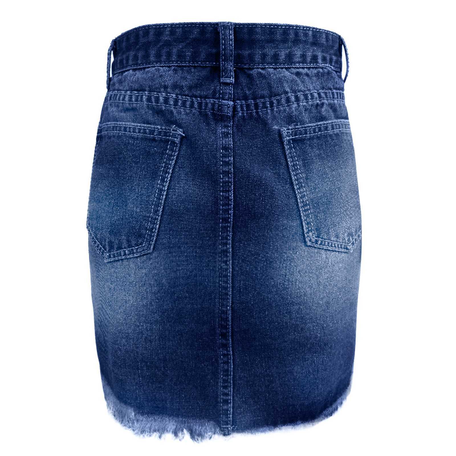 Rokken vrouwen casual temperatuur knop open hip half pocket ski denim shorts Ropa De Mujer Barata Y Env o Gratis Ofertas G220605