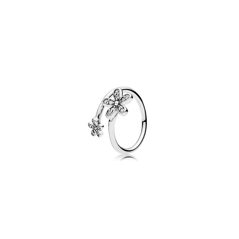 Pandora-925 Anelli in argento sterling Cuore eterno di Van Pandoradi Anello coppia serie aperta quadrata splendente, anello universale uomo e donna