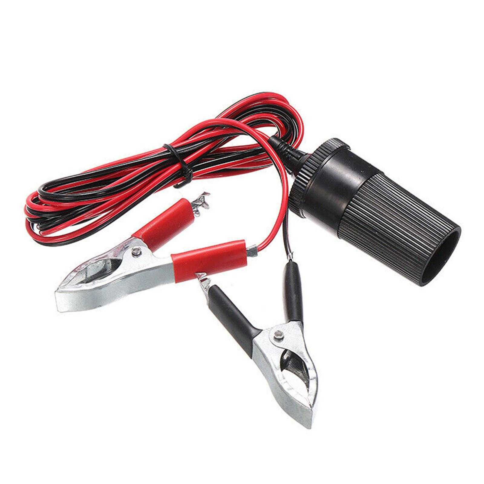 2024 12 Volt Batterieklemme Clip-on-Zigaretten-Zigarette Leichter Stromversuche Adapter-Stecker-Auto-Bootswagen zum Camping