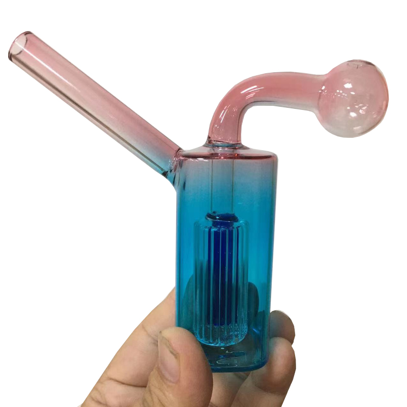 Bubbler Bruciatore a nafta Mini Bong in vetro Percolatore Diffusore Tubi d'acqua Narghilè Bong Bubblers Ricicla filtro Dispositivo portatile fumatori Dab Rigs