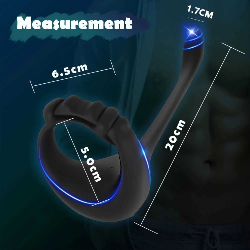 Cock Vibrator Penis Sleeve Male Prostate Massager Remote Contorl Anal Butt Plug Delay Ejaculation Ring Vibrating for Men